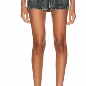 GRLFRND Black washed Jean skirt, 25